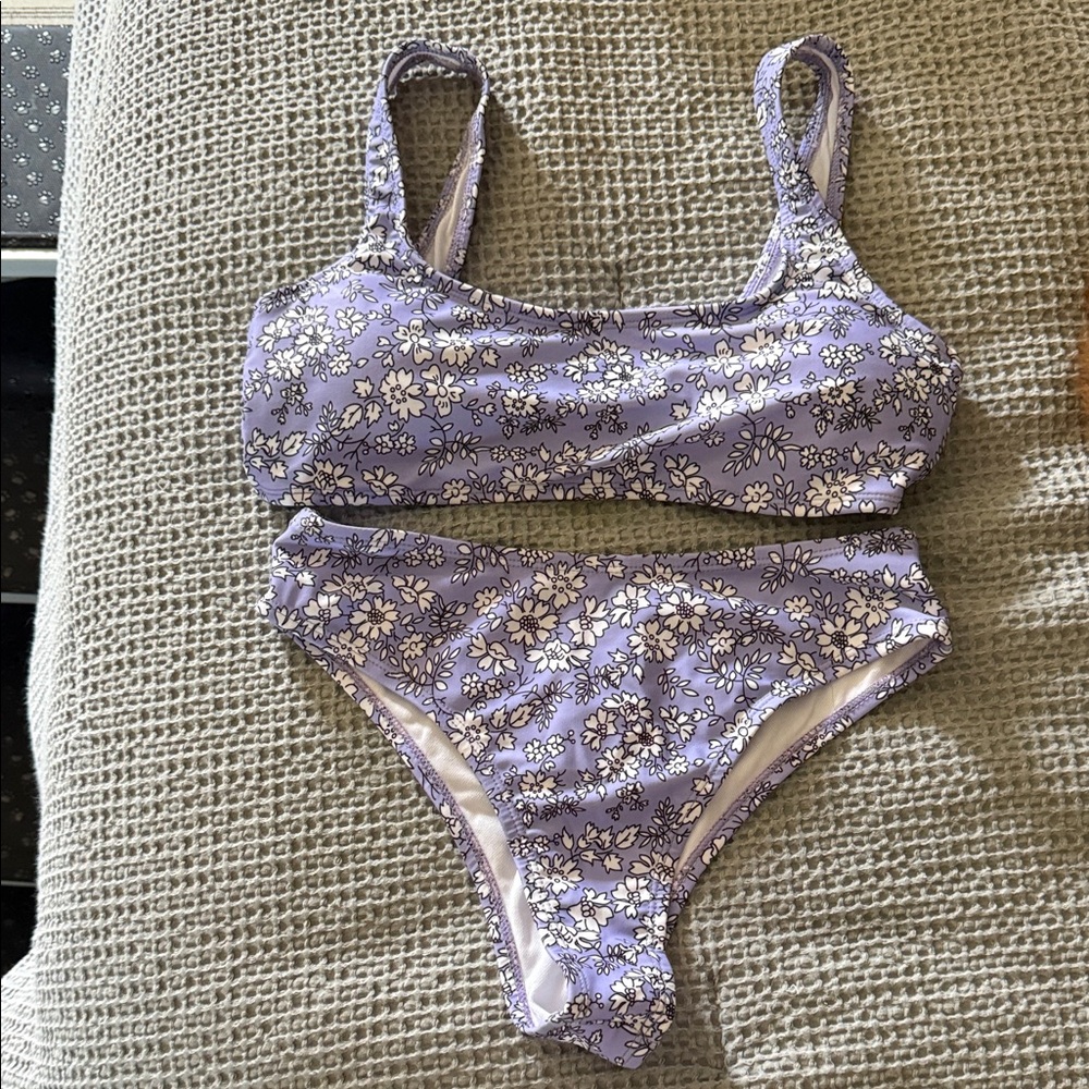 Floral Purple Bikini Set